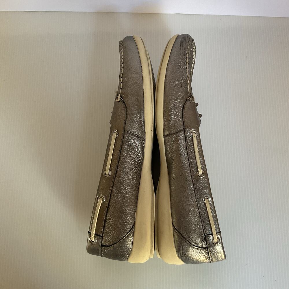 Sperry Top-Sider  Loafers Metallic Bronze Leather Women 9.5M Boat Shoes Comfort - Picture 7 of 13